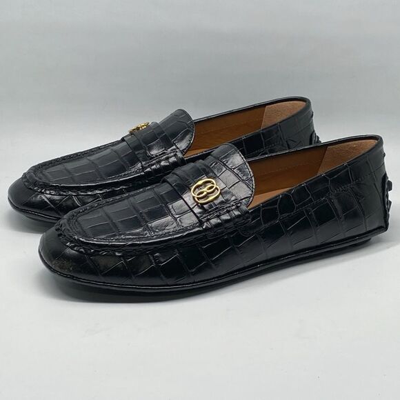 Bally Keeper Croc-Embossed Leather Driving Loafers size 8.5 main image 4